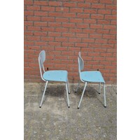 thumb-Set van 2 retro stoeltjes met pagwood en buisframe-3
