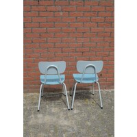 thumb-Set van 2 retro stoeltjes met pagwood en buisframe-4