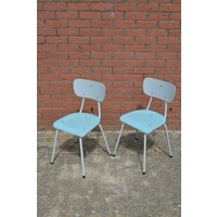 thumb-Set van 2 retro stoeltjes met pagwood en buisframe-5