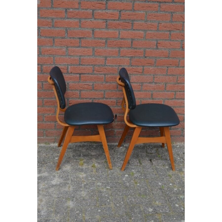 Retro Dutch Design Keukenstoelen set van 2 groen-4