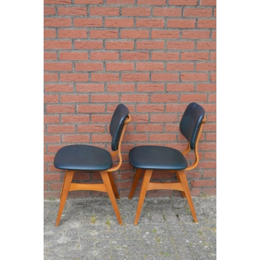 Retro Dutch Design Keukenstoelen set van 2 groen-8