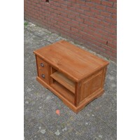 thumb-Massief teakhouten tv kast met laden en open vak-3