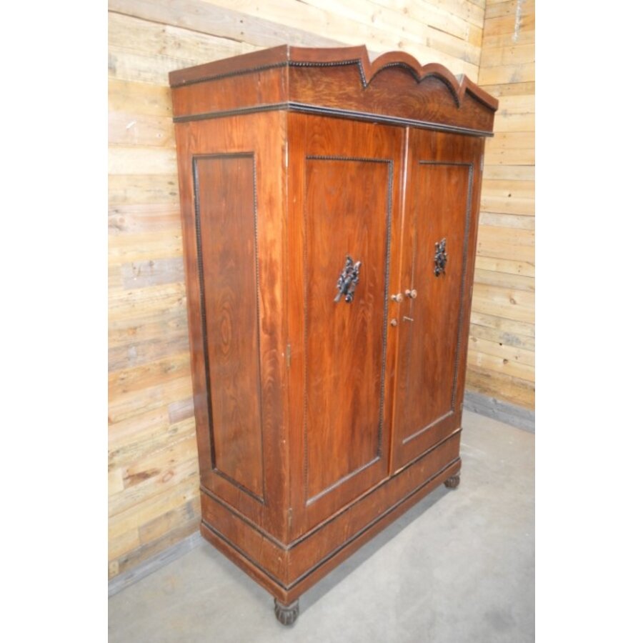 Antieke 2 deurs kledingkast-3