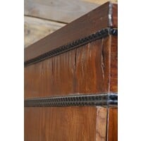 thumb-Antieke 2-deurs kledingkast met donker eiken fineer-4