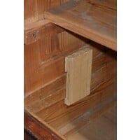 thumb-Antieke 2-deurs kledingkast met donker eiken fineer-8