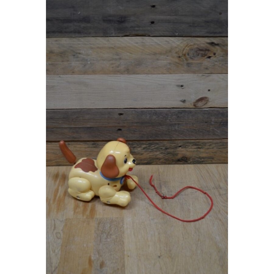 Vintage trek hondje aan een koordje-1