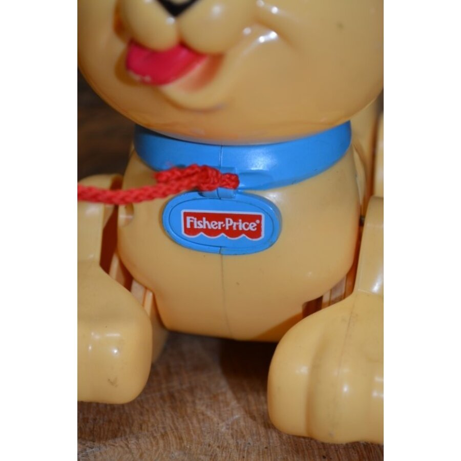 Vintage trek hondje aan een koordje-6