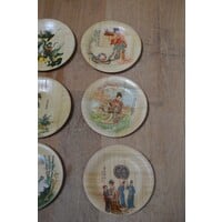 thumb-Retro set van 8 bamboe aperitiefbordjes uit Taiwan-2