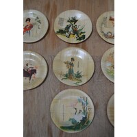 thumb-Retro set van 8 bamboe aperitiefbordjes uit Taiwan-3