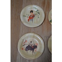 thumb-Retro set van 8 bamboe aperitiefbordjes uit Taiwan-4