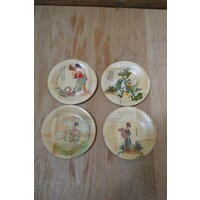thumb-Retro set van 4 bamboe onderzettertjes uit Taiwan-1
