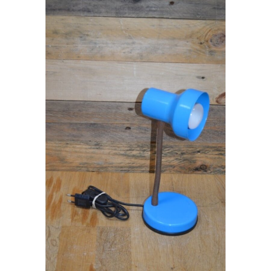 Brama Milano retro bureaulamp blauw uit de jaren 70-1