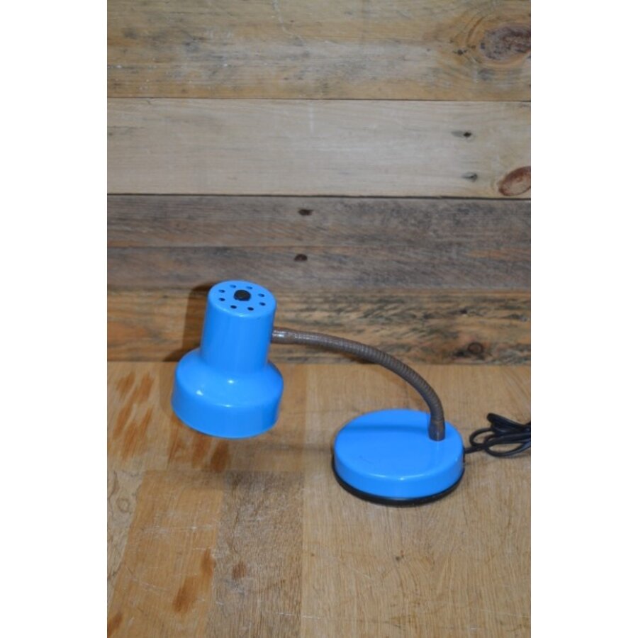 Brama Milano retro bureaulamp blauw uit de jaren 70-7