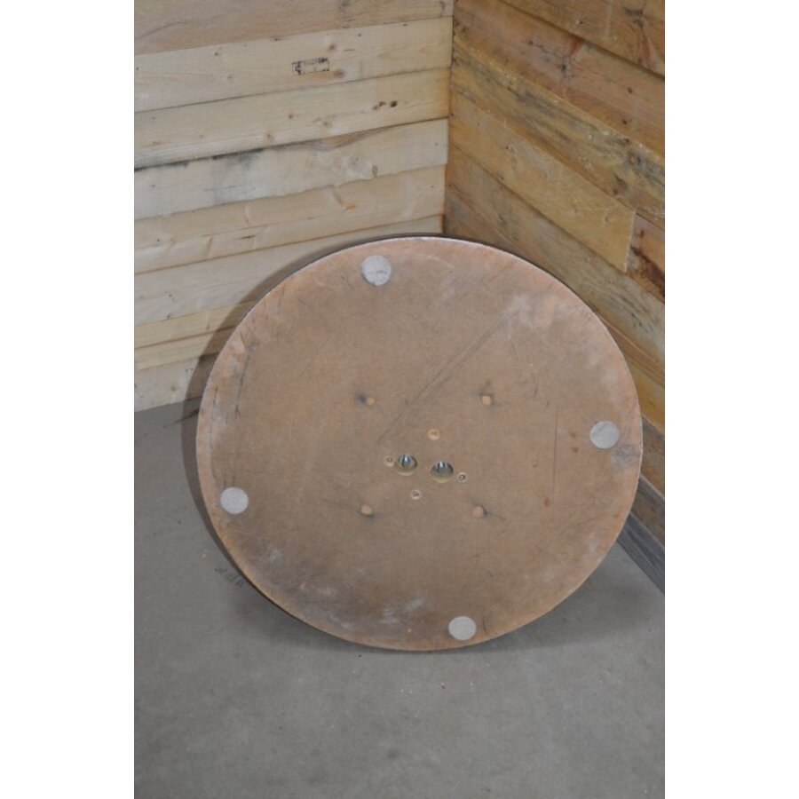 Zwarte tafelpoot van hout en MDF voor eigen project-5