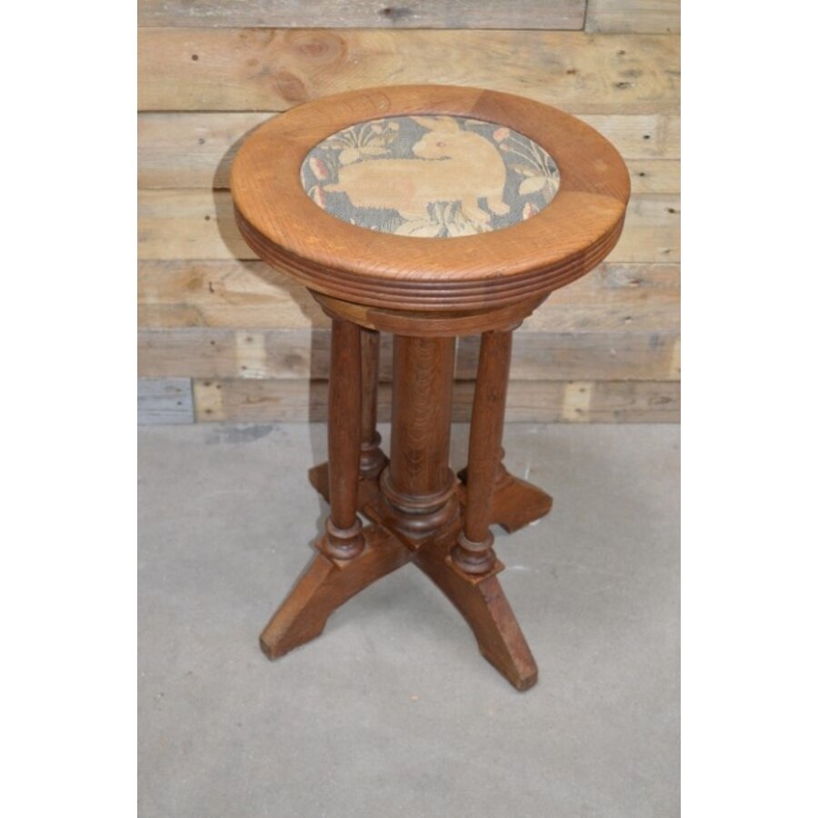 Antieke pianokruk eiken-1