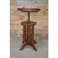 thumb-Art Deco pianokruk van eikenhout met gobelin bekleding-4