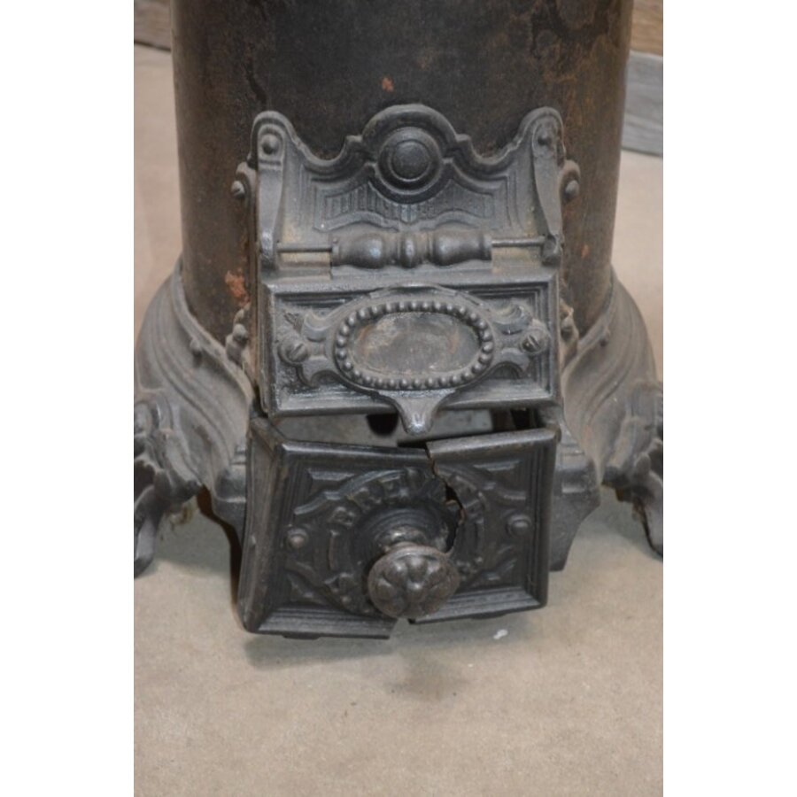 Antiek Salemander kolen kacheltje gietijzer voor decoratie-2