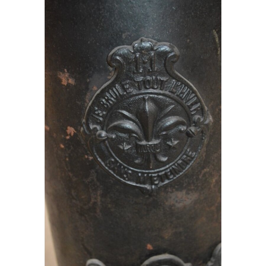 Antiek Salemander kolen kacheltje gietijzer voor decoratie-5