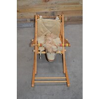 thumb-Ouderwets houten schommelpaard met stoffen zitje-5