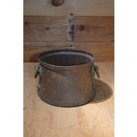 thumb-Retro koperen pannetje als decoratieve bloembak-1