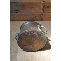 thumb-Retro koperen pannetje als decoratieve bloembak-5
