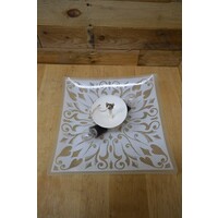 thumb-Jaren 60 plafond hanglamp met vierkante glazen kap-5