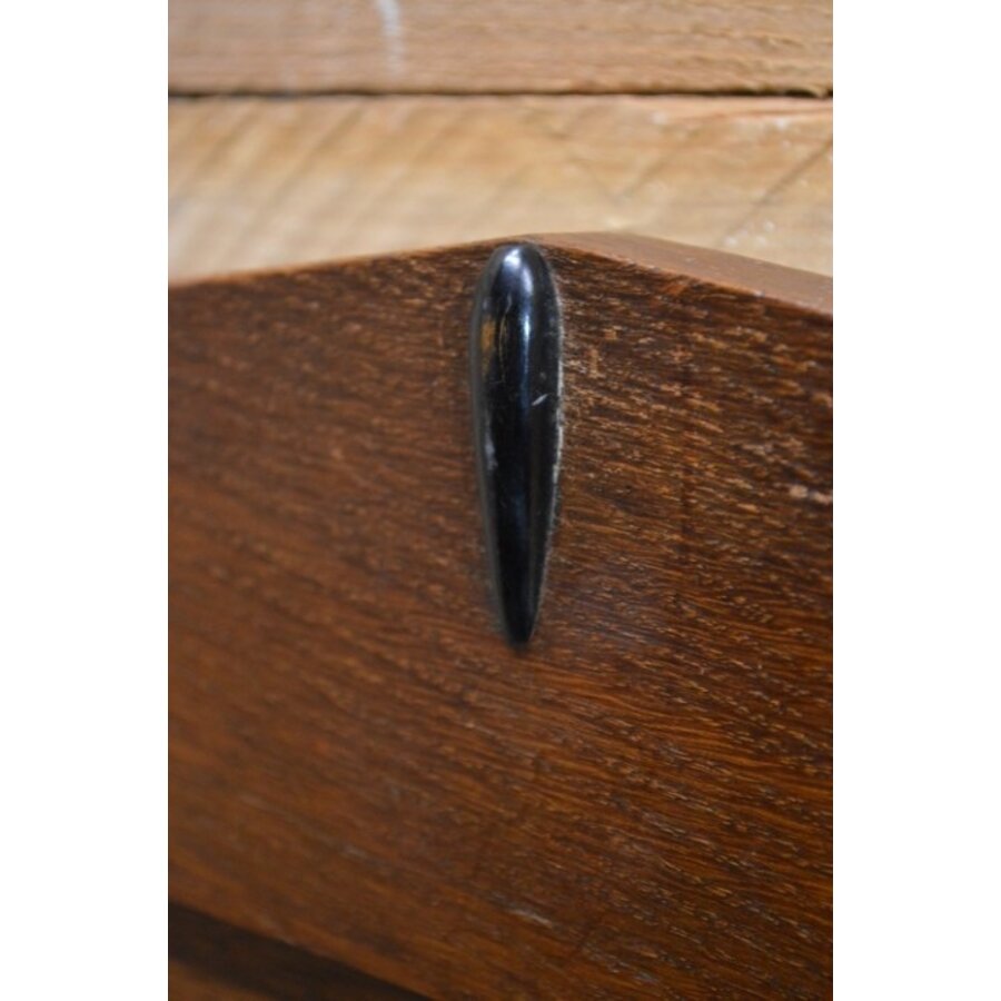 Spiegel Art-Deco met eikenhouten lijst-3