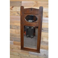 thumb-Spiegel Art-Deco met eikenhouten lijst-4