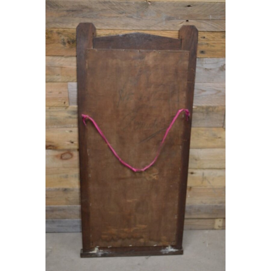 Spiegel Art-Deco met eikenhouten lijst-6