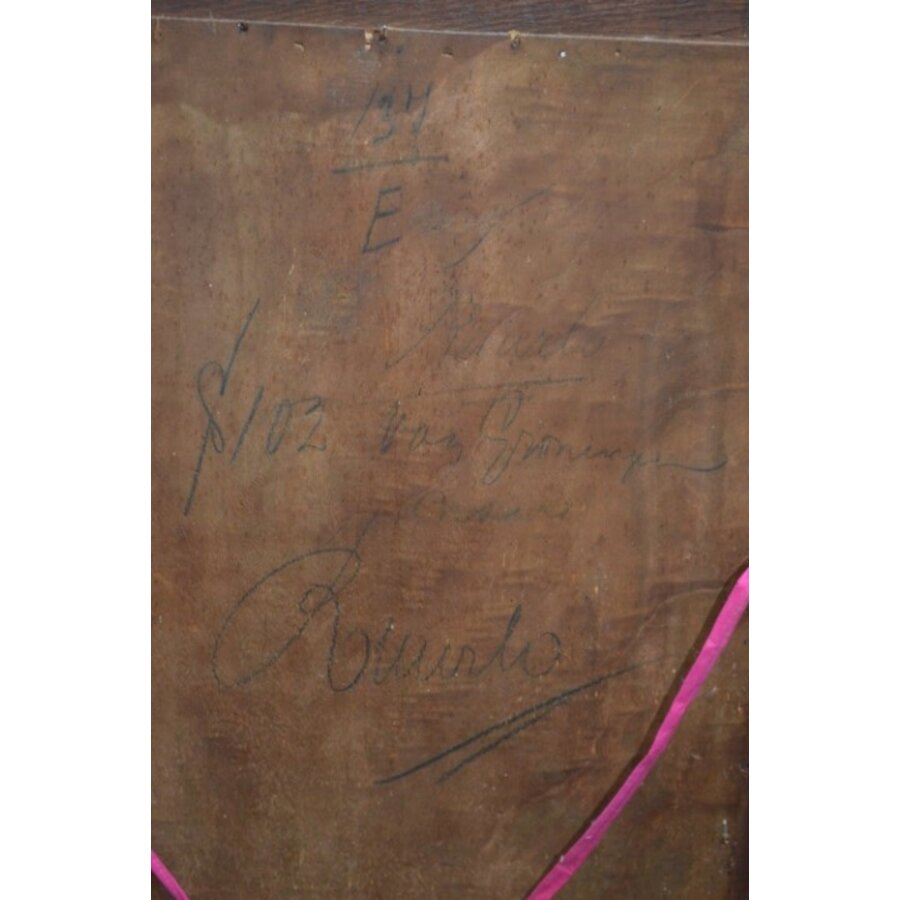 Spiegel Art-Deco met eikenhouten lijst-7