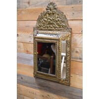 thumb-Borstelkastje met spiegels koperbeslag buitenkant-1