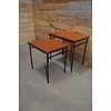 LoodsVol, Tweedehands Retro industriële look tafeltjes set van 2