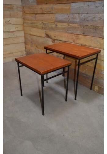 Retro bijzettafeltjes set van 2 