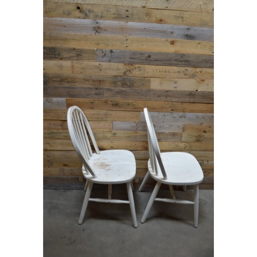 Spijl stoelen beukenhout wit geschilderd retro-3