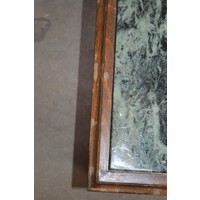 thumb-Vintage houten tafeltje met groen natuurstenen blad-4