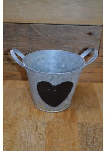 Zinken pot met hartje 