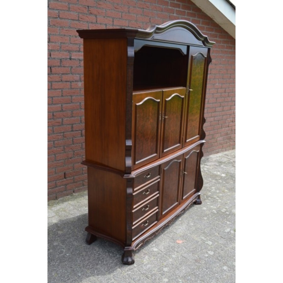 Wandkast 2 delig met notenhout fineer-3