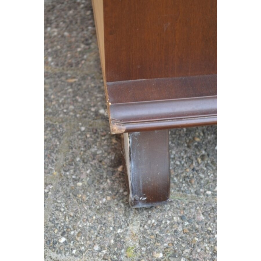 Wandkast 2 delig met notenhout fineer-5