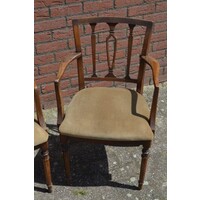 thumb-Klassieke Georgiaaanse stijl mahoniehouten stoeltjes 3 stuks-6