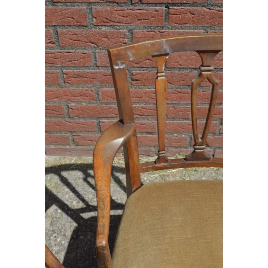 Klassieke Georgiaaanse stijl mahoniehouten stoeltjes 3 stuks-7