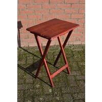thumb-Opklapbaar houten bijzettafeltje in warm roodbruine kleur-1