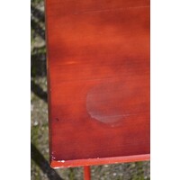 thumb-Opklapbaar houten bijzettafeltje in warm roodbruine kleur-3