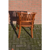 thumb-Massief teakhouten armstoel in kuipmodel-4