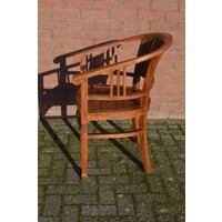 thumb-Massief teakhouten armstoel in kuipmodel-5