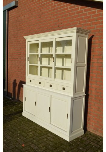 Witte vitrine servies kast 