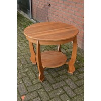 thumb-Ronde salontafel van massief hout in blanke uitvoering-1