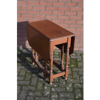thumb-Engelse klapoortafel van eikenhout met twee klapbladen-6