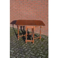 thumb-Engelse klapoortafel van eikenhout met twee klapbladen-5