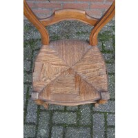 thumb-Antieke Louis Philippe stoel met biezen zitting-3
