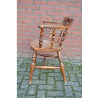 thumb-Antieke Engelse Captain Chair van mahoniehout circa 1880-5